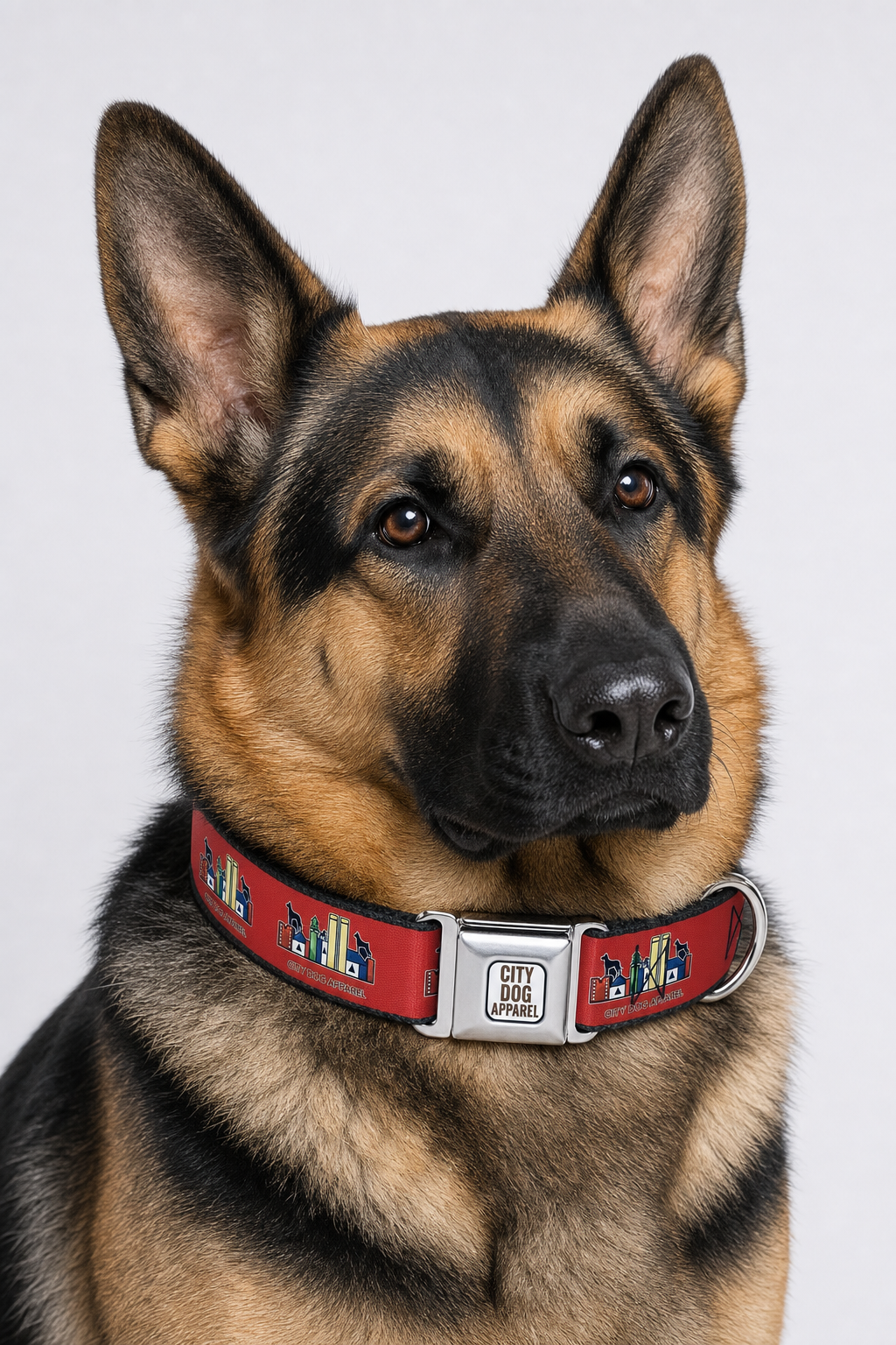 Manhattan Apple Red Dog Collar