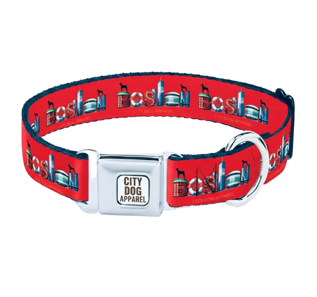 Boston's Best Red Dog Collar