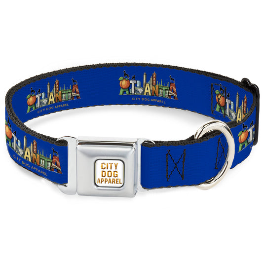 Atlanta Braves Blue Dog Collar